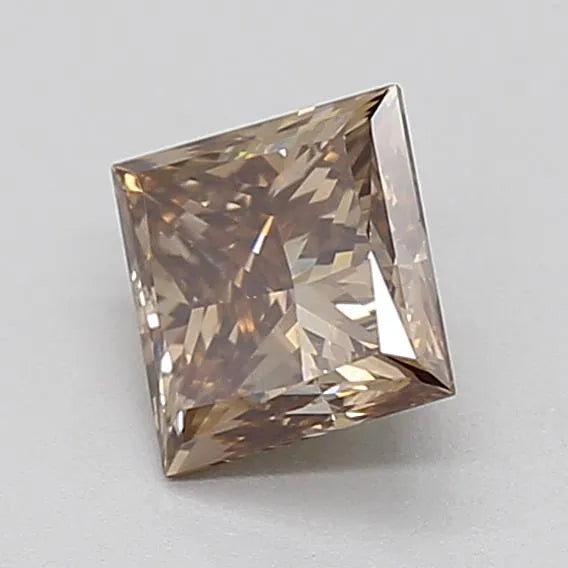 1.01ct Princess Lab Grown Diamond (Colour Fancy Brown, Clarity VS1, IGI Certified)