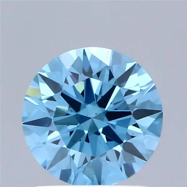 1.01ct Round Lab Grown Diamond (Colour Fancy Vivid Blue, Clarity VS1, Cut ID, IGI Certified)