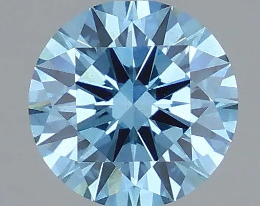 1.01ct Round Lab Grown Diamond (Colour Fancy Vivid Blue, Clarity VS2, Cut ID, IGI Certified)