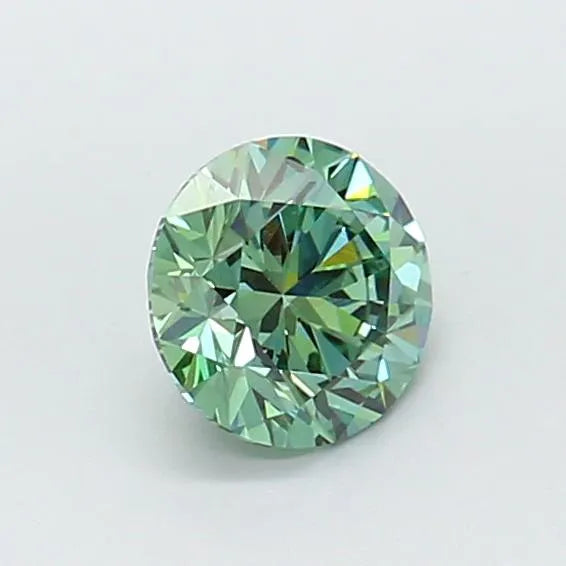 1.01ct Round Lab Grown Diamond (Colour Fancy Vivid Green, Clarity SI1, Cut EX, IGI Certified)