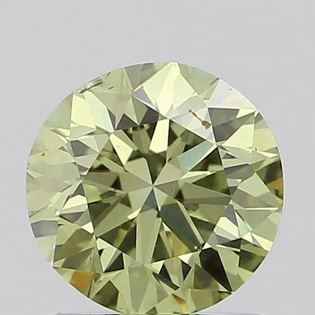 1.01ct Round Lab Grown Diamond (Colour Fancy Vivid Green, Clarity SI1, Cut VG, IGI Certified)
