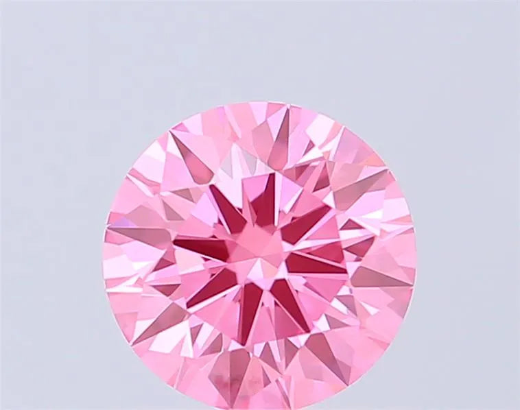 1.01ct Round Lab Grown Diamond (Colour Fancy Vivid Pink, Clarity VVS2, Cut ID, IGI Certified)