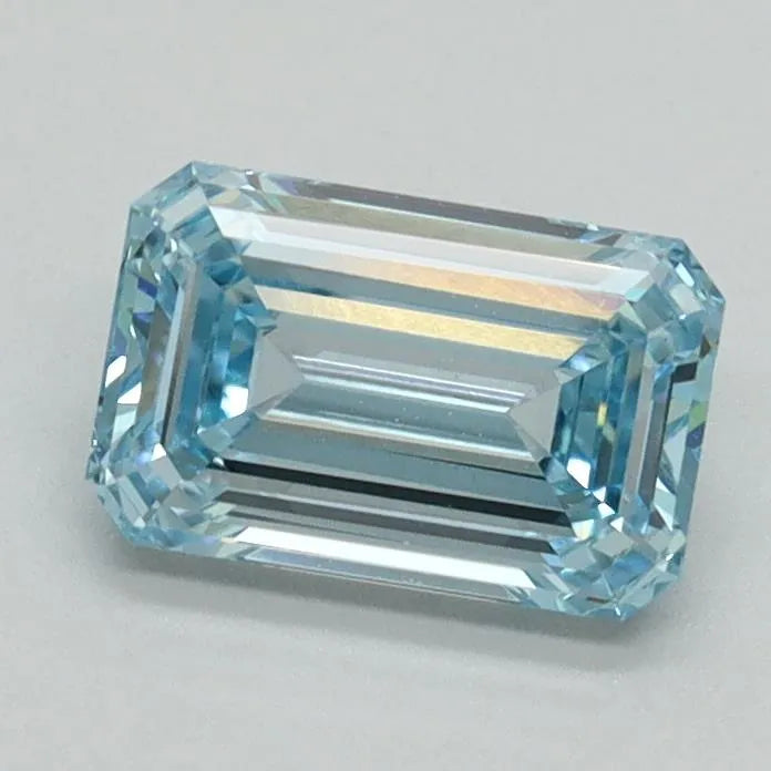 1.02ct Emerald Lab Grown Diamond (Colour Fancy Intense Blue, Clarity VVS2, IGI Certified)