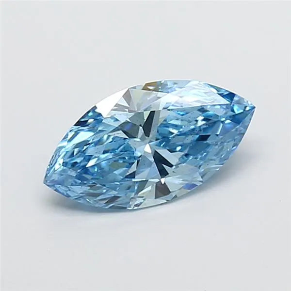1.02ct Marquise Lab Grown Diamond (Colour Fancy Vivid Blue, Clarity SI1, IGI Certified)