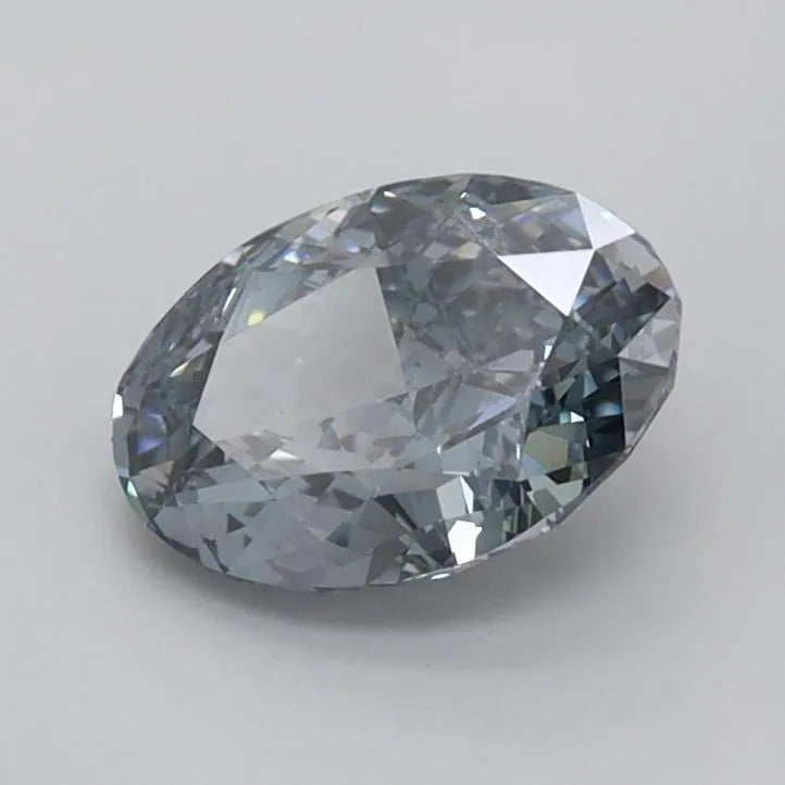 1.02ct Oval Lab Grown Diamond (Colour Fancy Deep Blue, Clarity VS1, IGI Certified)