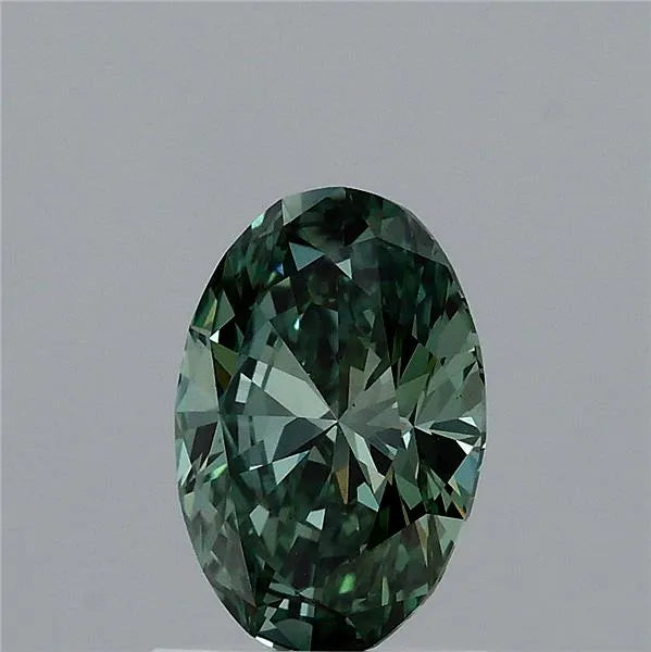1.02ct Oval Lab Grown Diamond (Colour Fancy Vivid Green, Clarity VS1, IGI Certified)