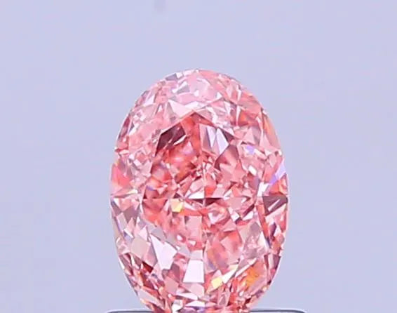 1.02ct Oval Lab Grown Diamond (Colour Fancy Vivid Pink, Clarity VS1, IGI Certified)