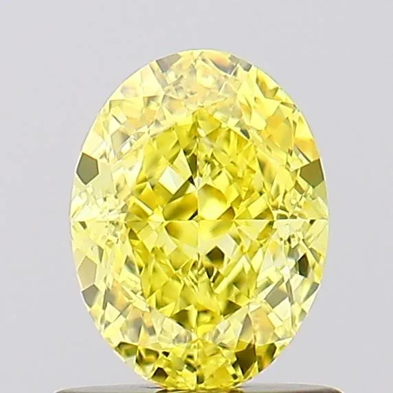 1.02ct Oval Lab Grown Diamond (Colour Fancy Vivid Yellow, Clarity VS1, IGI Certified)