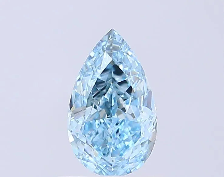 1.02ct Pear Lab Grown Diamond (Colour Fancy Vivid Blue, Clarity VVS2, IGI Certified)
