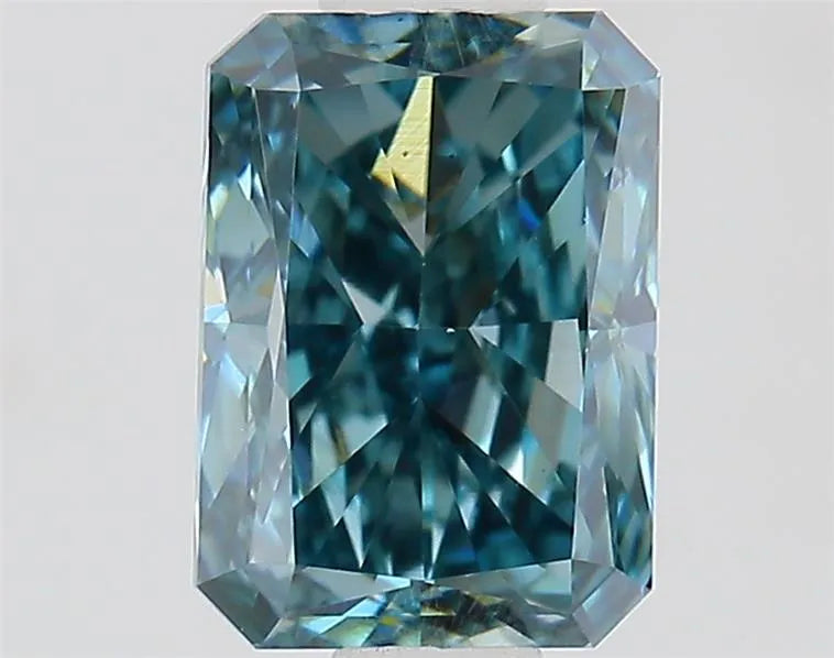 1.02ct Radiant Lab Grown Diamond (Colour Fancy Vivid Blue Green, Clarity VS1, IGI Certified)