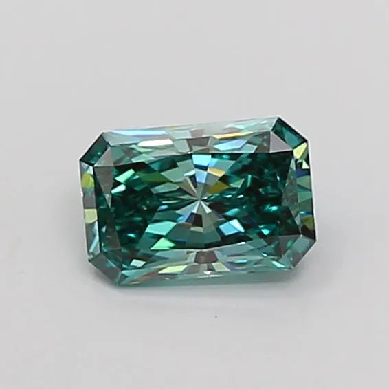 1.02ct Radiant Lab Grown Diamond (Colour Fancy Vivid Blueish Green, Clarity VS1, IGI Certified)