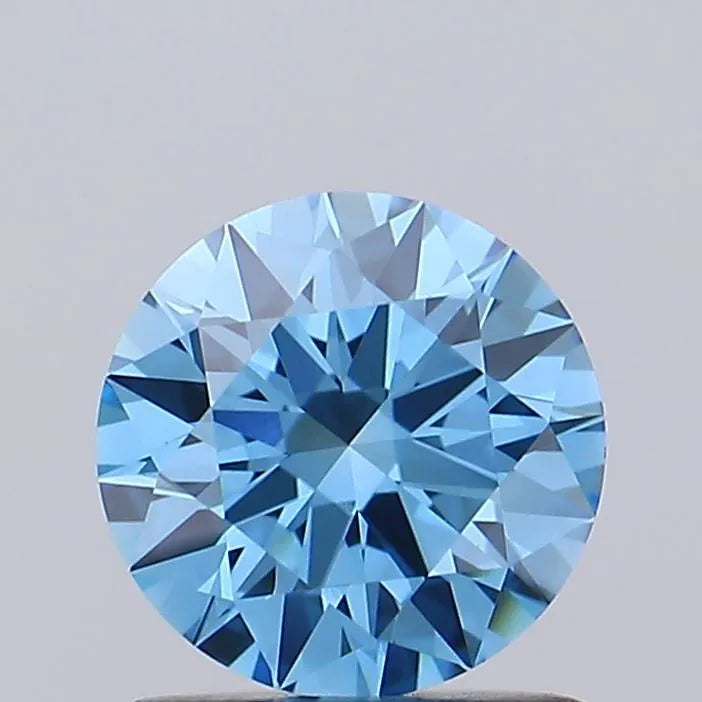 1.02ct Round Lab Grown Diamond (Colour Fancy Vivid Blue, Clarity VS1, Cut ID, IGI Certified)