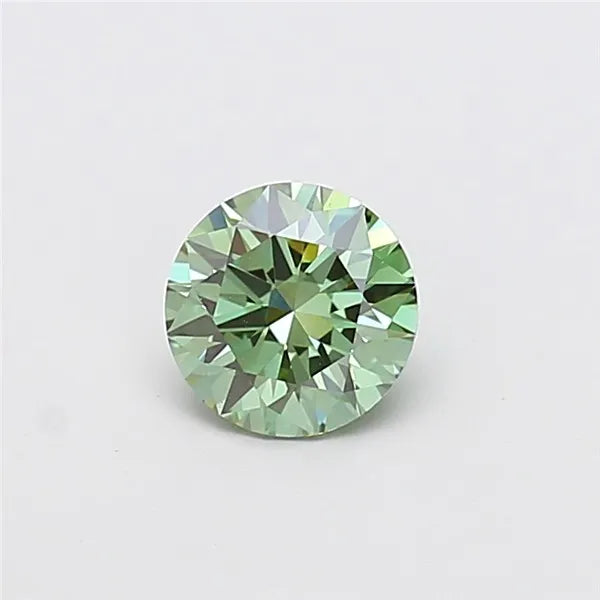 1.02ct Round Lab Grown Diamond (Colour Fancy Vivid Green, Clarity VS1, Cut ID, IGI Certified)
