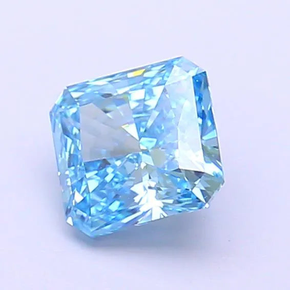 1.02ct Square radiant Lab Grown Diamond (Colour Fancy Vivid Blue, Clarity VVS2, IGI Certified)