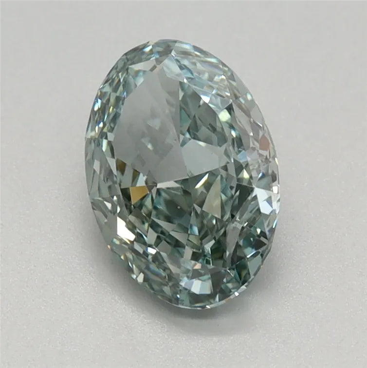 1.03ct Oval Lab Grown Diamond (Colour Fancy Green, Clarity VVS2, IGI Certified)