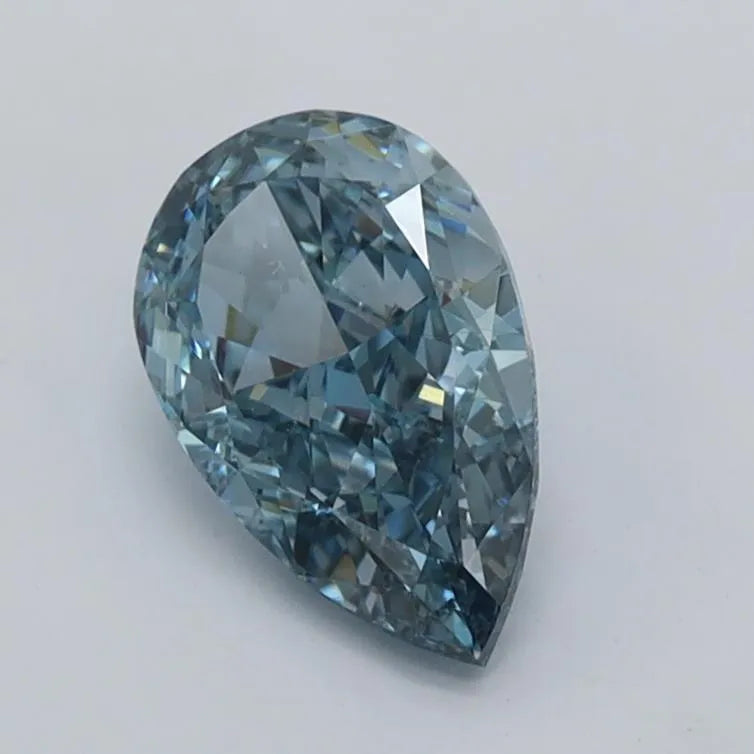 1.03ct Pear Lab Grown Diamond (Colour Fancy Vivid Blue, Clarity VS2, IGI Certified)