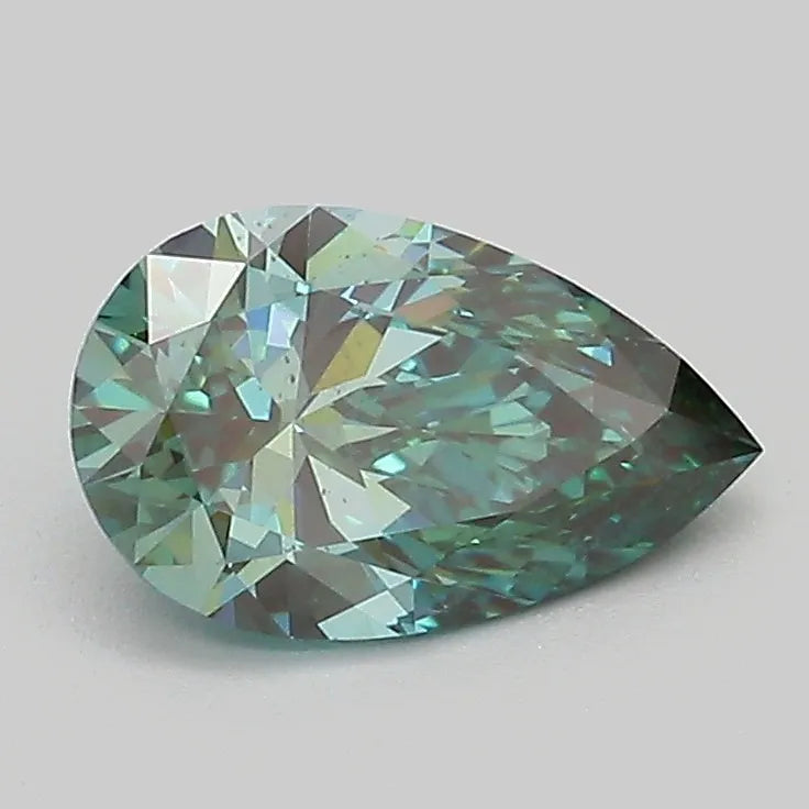 1.03ct Pear Lab Grown Diamond (Colour Fancy Vivid Green, Clarity SI1, IGI Certified)