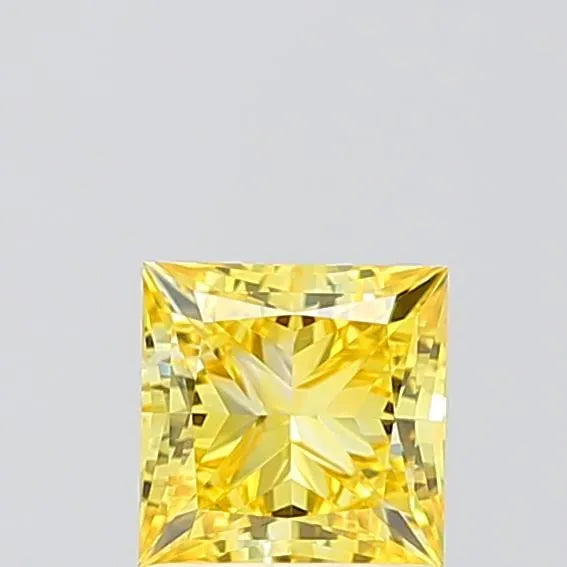1.03ct Princess Lab Grown Diamond (Colour Fancy Vivid Yellow, Clarity VVS1, IGI Certified)