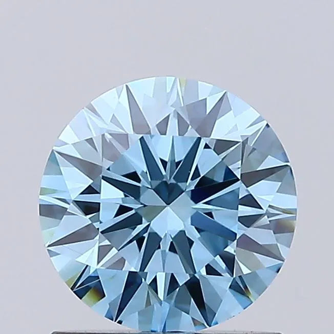 1.03ct Round Lab Grown Diamond (Colour Fancy Vivid Blue, Clarity VS1, Cut ID, IGI Certified)
