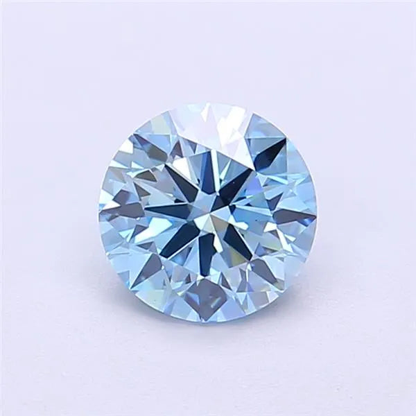 1.03ct Round Lab Grown Diamond (Colour Fancy Vivid Blue, Clarity VS1, Cut ID, IGI Certified)