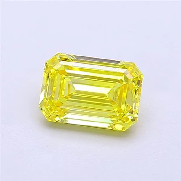 1.04ct Emerald Lab Grown Diamond (Colour Fancy Vivid Yellow, Clarity IF, IGI Certified)