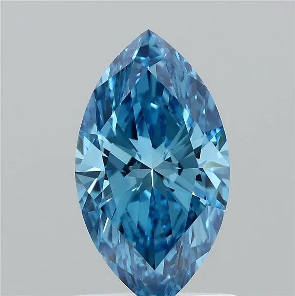 1.04ct Marquise Lab Grown Diamond (Colour Fancy Vivid Blue, Clarity VVS2, IGI Certified)