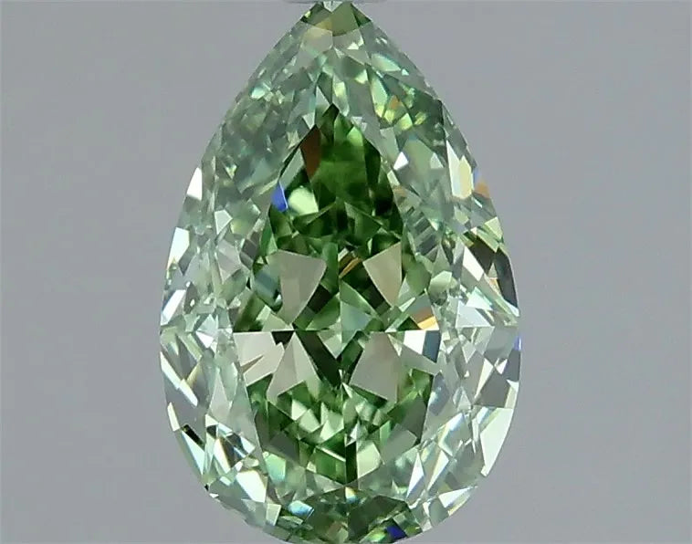 1.04ct Pear Lab Grown Diamond (Colour Fancy Vivid Green, Clarity VVS2, IGI Certified)
