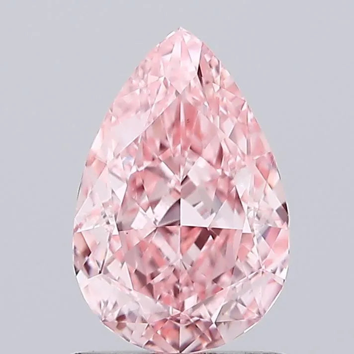 1.04ct Pear Lab Grown Diamond (Colour Fancy Vivid Pink, Clarity VS1, IGI Certified)