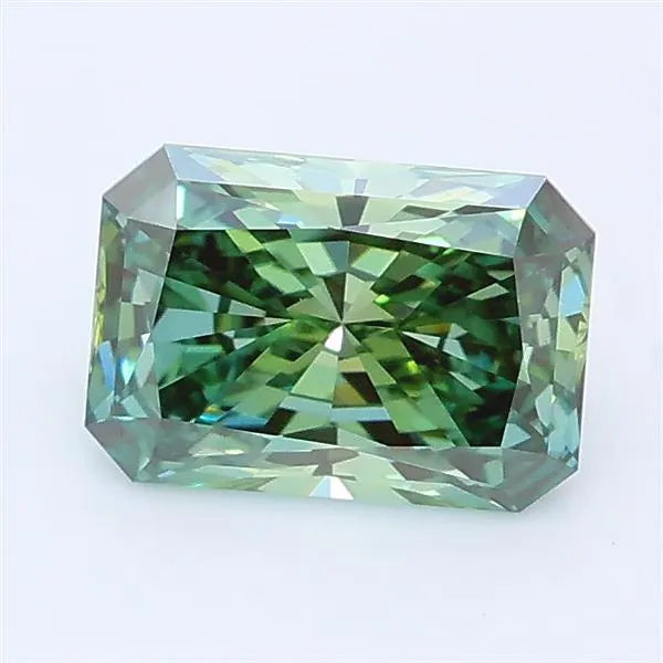 1.04ct Radiant Lab Grown Diamond (Colour Fancy Vivid Green, Clarity VVS2, IGI Certified)
