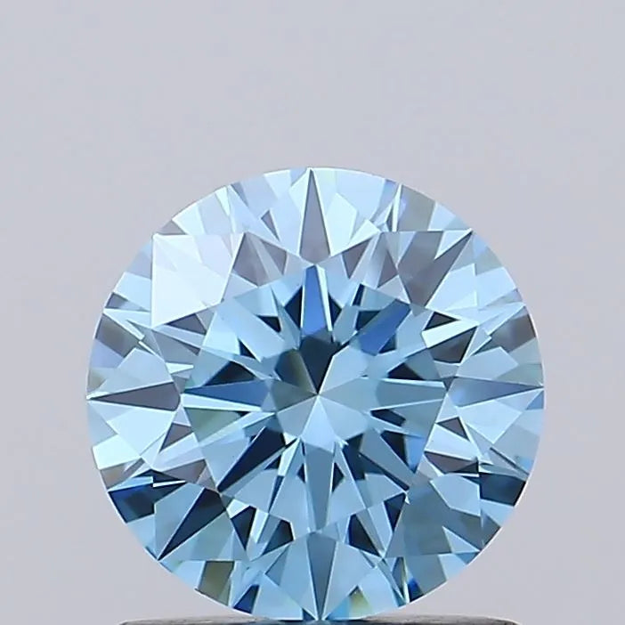 1.04ct Round Lab Grown Diamond (Colour Fancy Vivid Blue, Clarity VVS2, Cut ID, IGI Certified)