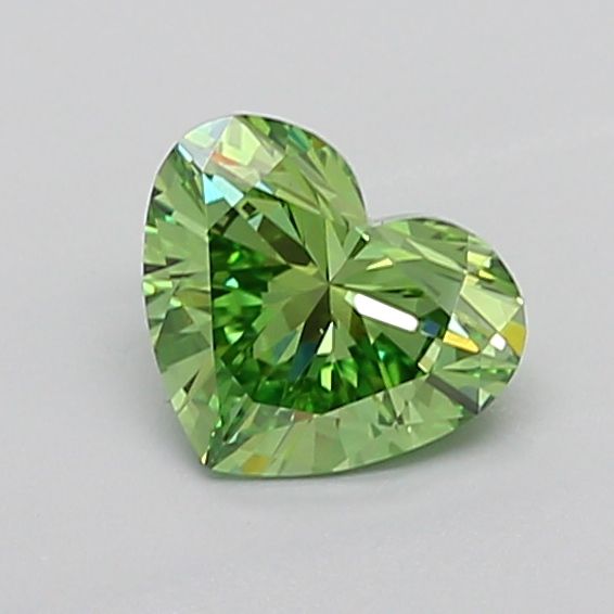 1.05ct Heart Lab Grown Diamond (Colour Fancy Vivid Green, Clarity VVS2, IGI Certified)