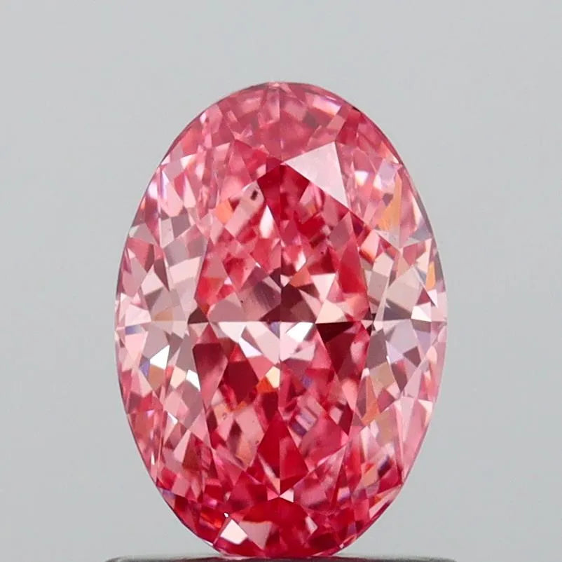1.05ct Oval Lab Grown Diamond (Colour Fancy Vivid Pink, Clarity VS1, IGI Certified)