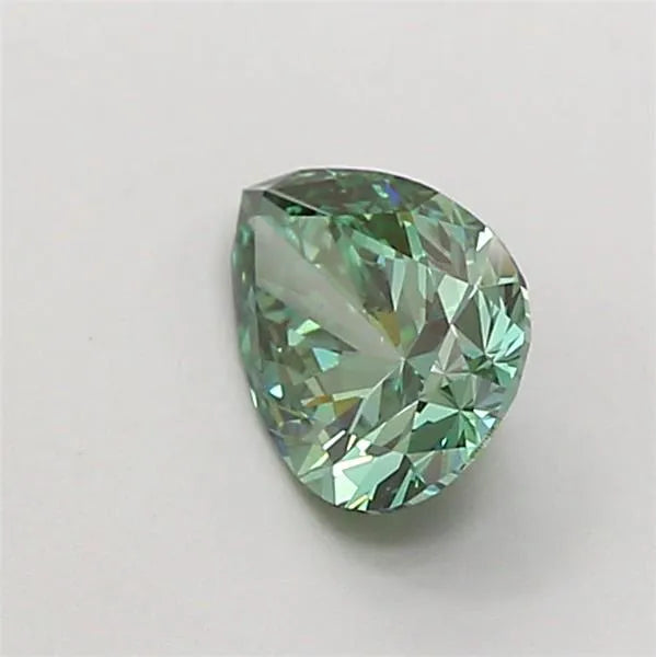 1.05ct Pear Lab Grown Diamond (Colour Fancy Vivid Green, Clarity VVS2, IGI Certified)