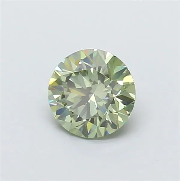 1.05ct Round Lab Grown Diamond (Colour Fancy Vivid Green, Clarity VS2, Cut ID, IGI Certified)