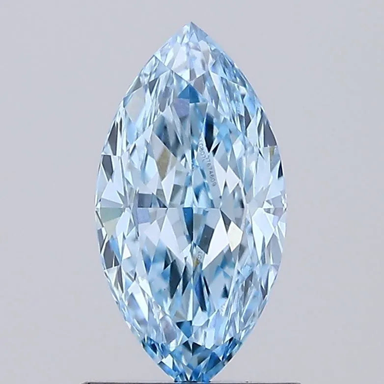 1.06ct Marquise Lab Grown Diamond (Colour Fancy Vivid Blue, Clarity VS1, IGI Certified)