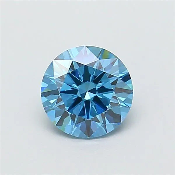 1.06ct Round Lab Grown Diamond (Colour Fancy Vivid Blue, Clarity VS2, Cut ID, IGI Certified)
