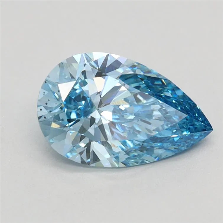 1.07ct Pear Lab Grown Diamond (Colour Fancy Vivid Blue, Clarity VS2, IGI Certified)
