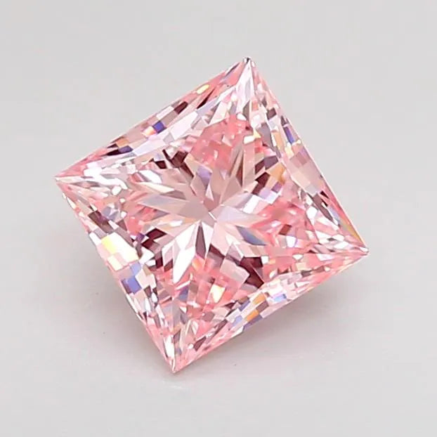 1.07ct Princess Lab Grown Diamond (Colour Fancy Intense Pink, Clarity VS1, IGI Certified)