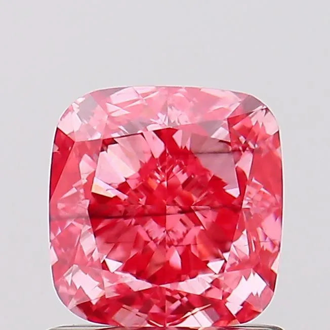 1.08ct Cushion modified Lab Grown Diamond (Colour Fancy Vivid Pink, Clarity SI1, IGI Certified)