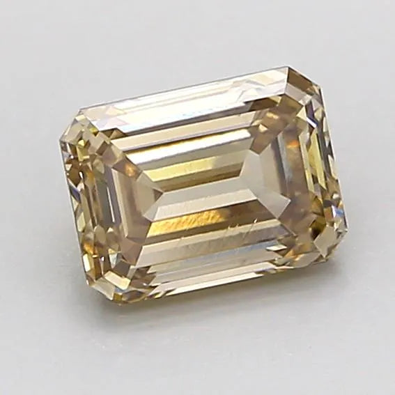 1.09ct Emerald Lab Grown Diamond (Colour Light Yellowish Brown, Clarity VS1, IGI Certified)