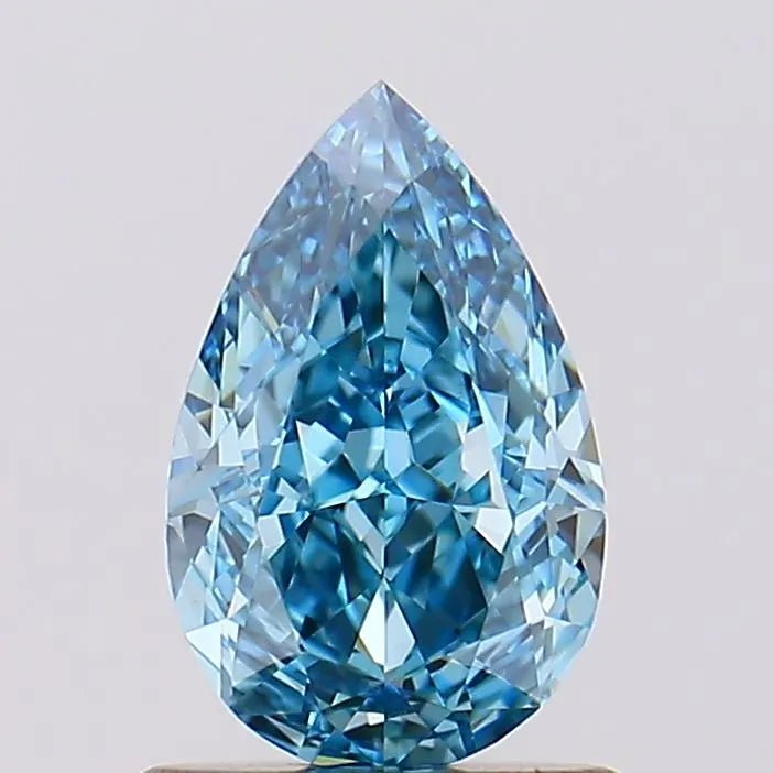 1.09ct Pear Lab Grown Diamond (Colour Fancy Vivid Blue, Clarity VVS2, IGI Certified)