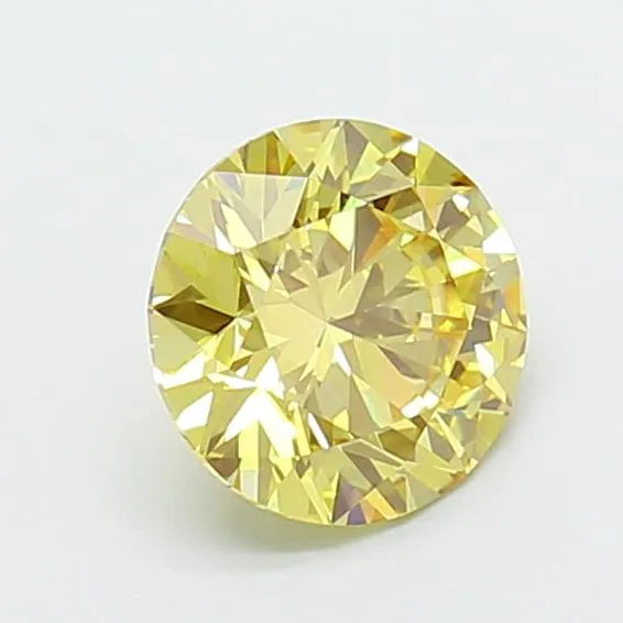 1.09ct Round Lab Grown Diamond (Colour Fancy Intense Brownish Yellow, Clarity VS1, Cut ID, IGI Certified)