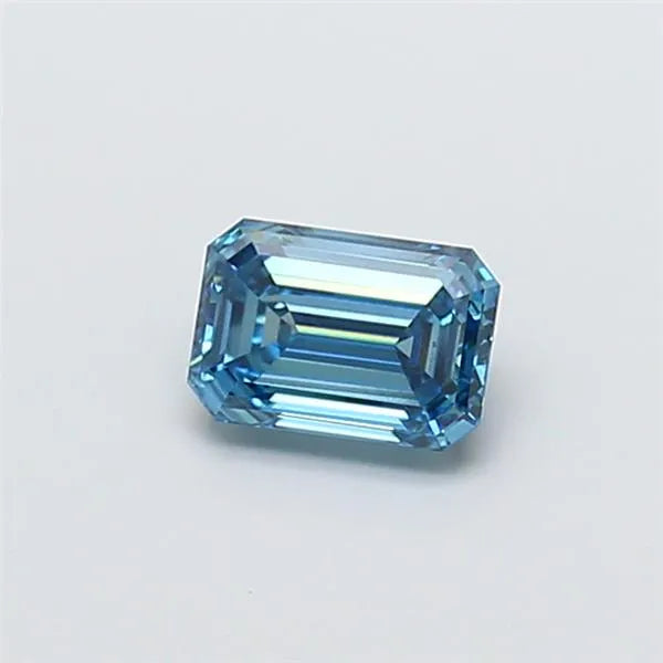 1.10ct Emerald Lab Grown Diamond (Colour Fancy Vivid Blue, Clarity VVS2, IGI Certified)