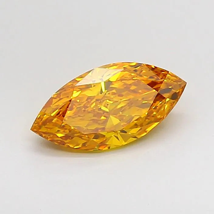 1.10ct Marquise Lab Grown Diamond (Colour Fancy Vivid Orangey Yellow, Clarity VVS2, IGI Certified)