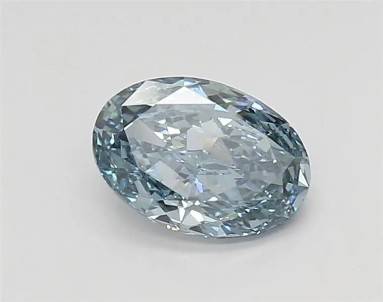 1.10ct Oval Lab Grown Diamond (Colour Fancy Vivid Blue, Clarity VS1, IGI Certified)