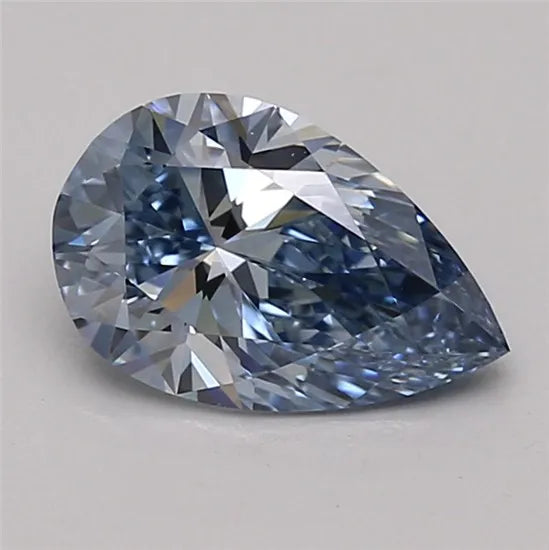 1.10ct Pear Lab Grown Diamond (Colour Fancy Vivid Blue, Clarity VVS2, Cut EX, IGI Certified)