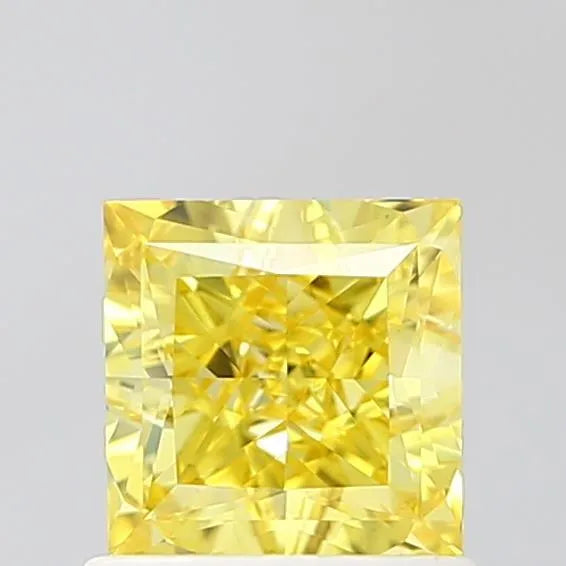 1.10ct Princess Lab Grown Diamond (Colour Fancy Vivid Yellow, Clarity VS1, IGI Certified)