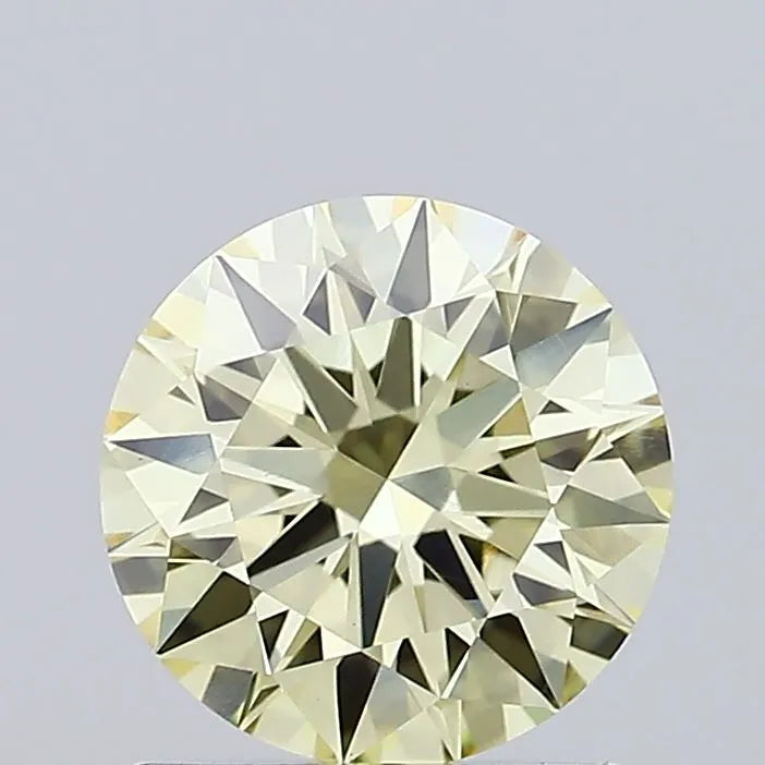 1.10ct Round Lab Grown Diamond (Colour Fancy Light Yellow, Clarity VS1, Cut ID, IGI Certified)