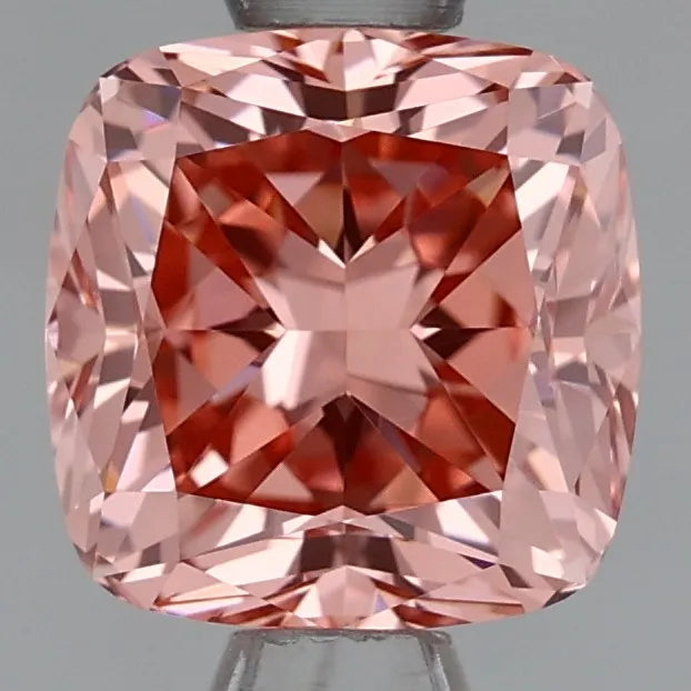1.11ct Cushion modified Lab Grown Diamond (Colour Fancy Intense Pink, Clarity VS1, Cut VG, IGI Certified)
