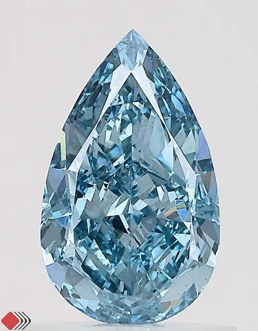 1.11ct Pear Lab Grown Diamond (Colour Fancy Vivid Blue, Clarity VS1, IGI Certified)